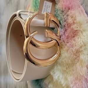 WOMENS WHITE FASHION BELT BY JEWEL & CLARA